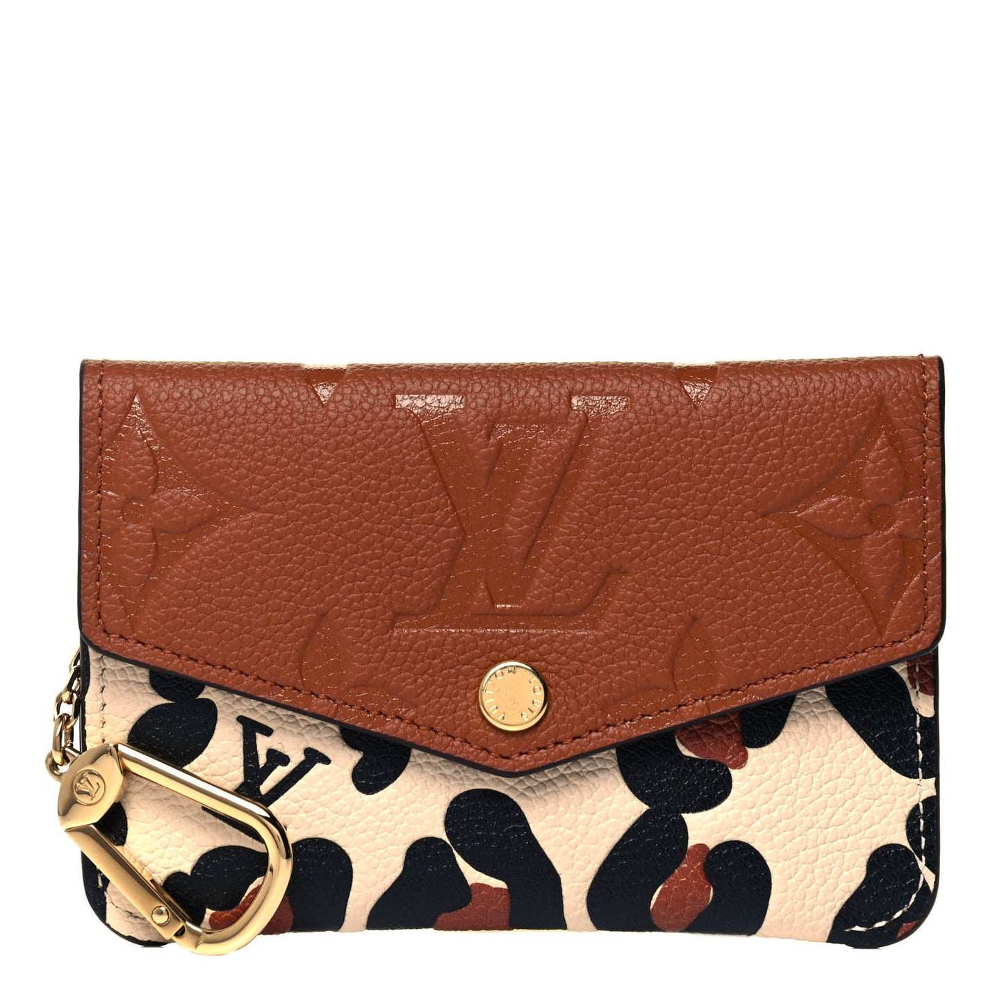Empreinte Monogram Giant Wild At Heart Key Pouch Caramel