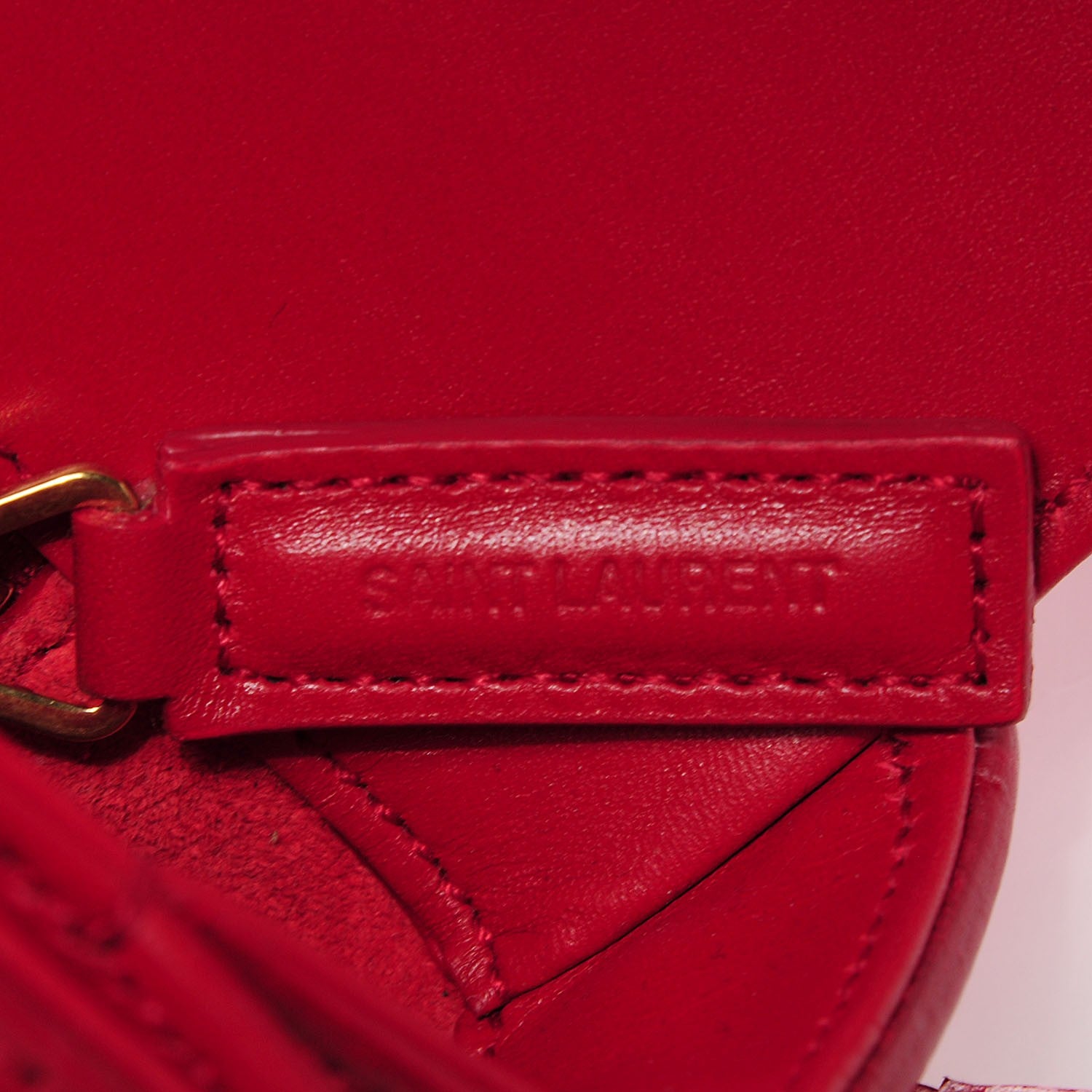 Saint Laurent Smooth Calfskin Classic Medium Monogram Universite Bag Red 8 of 10