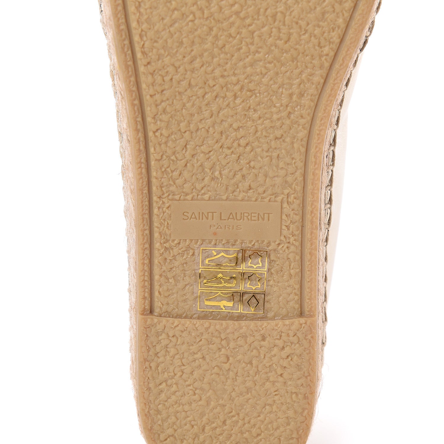 Saint Laurent Metallic Lambskin Monogram Espadrilles 38.5 Gold 7 of 11