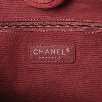 Chanel Canvas Small Deauville Tote Red 6 of 10