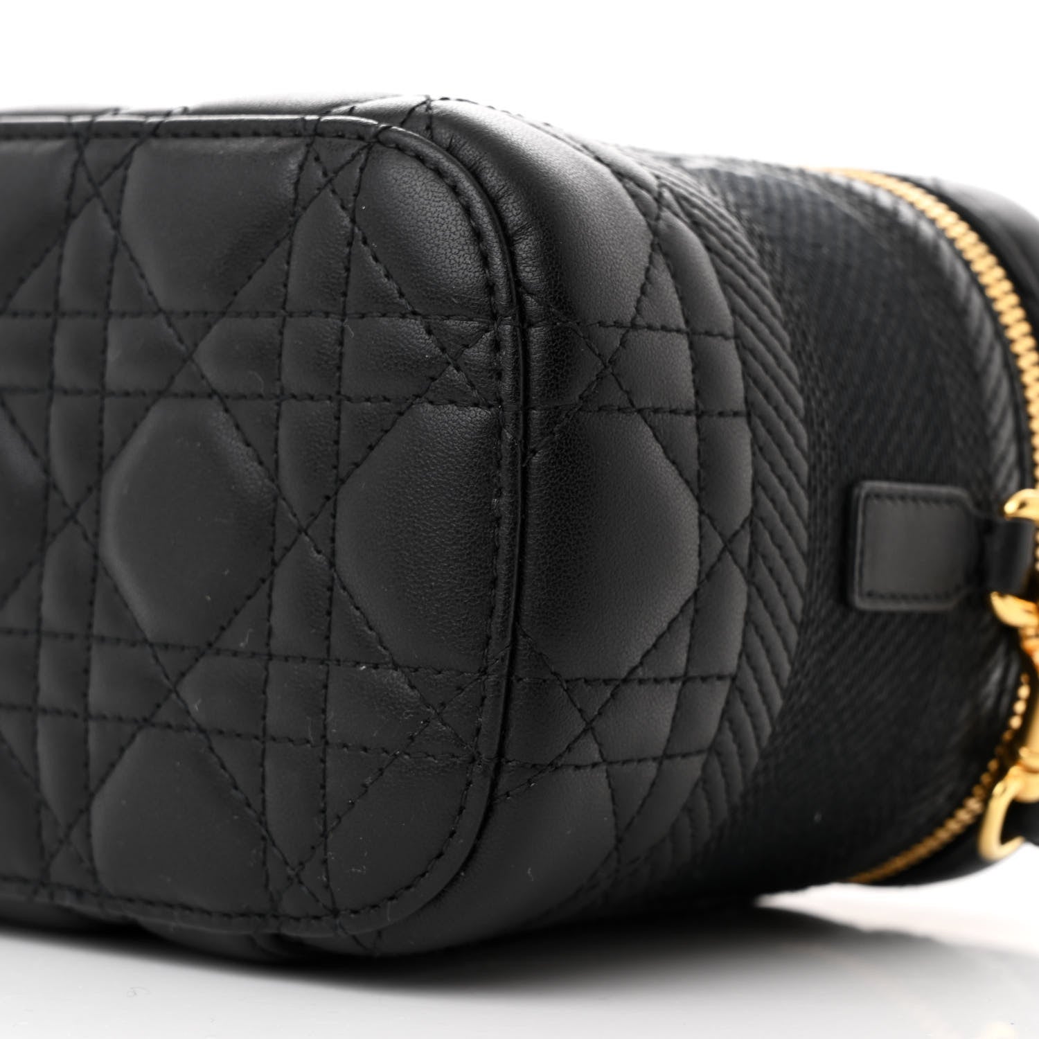 Christian Dior Lambskin Cannage Small Diortravel Vanity Case Black 10 of 12