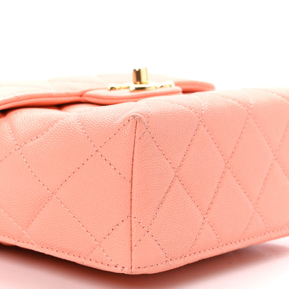 Chanel Caviar Quilted Handy Box Vanity Case Orange 7 of 10