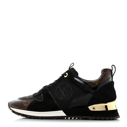 Louis Vuitton Suede Monogram Run Away Sneakers 40 Black 1 of 8