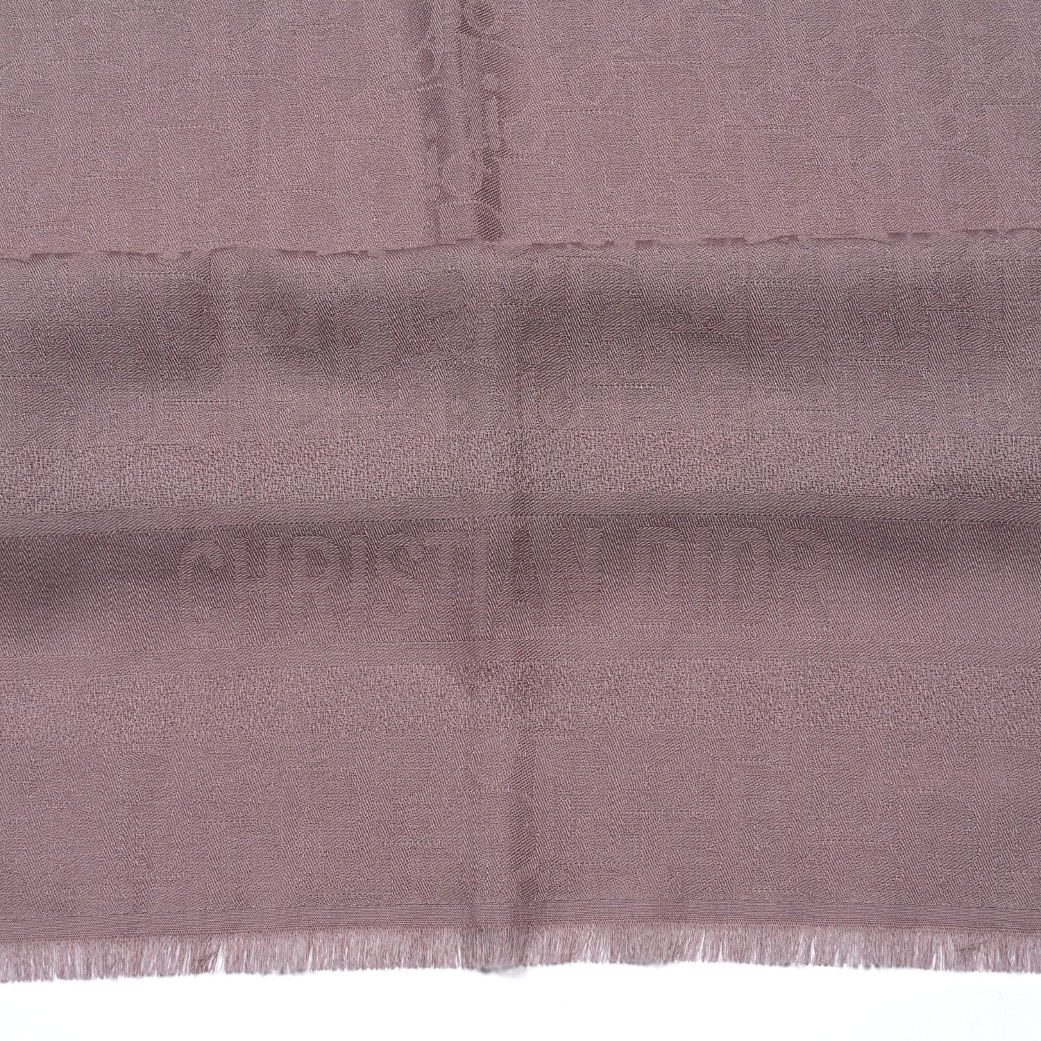Christian Dior Silk Wool Oblique Shawl 140 Violet 2 of 4