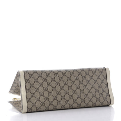 Gucci GG Supreme Monogram Medium Padlock Tote White 3 of 10
