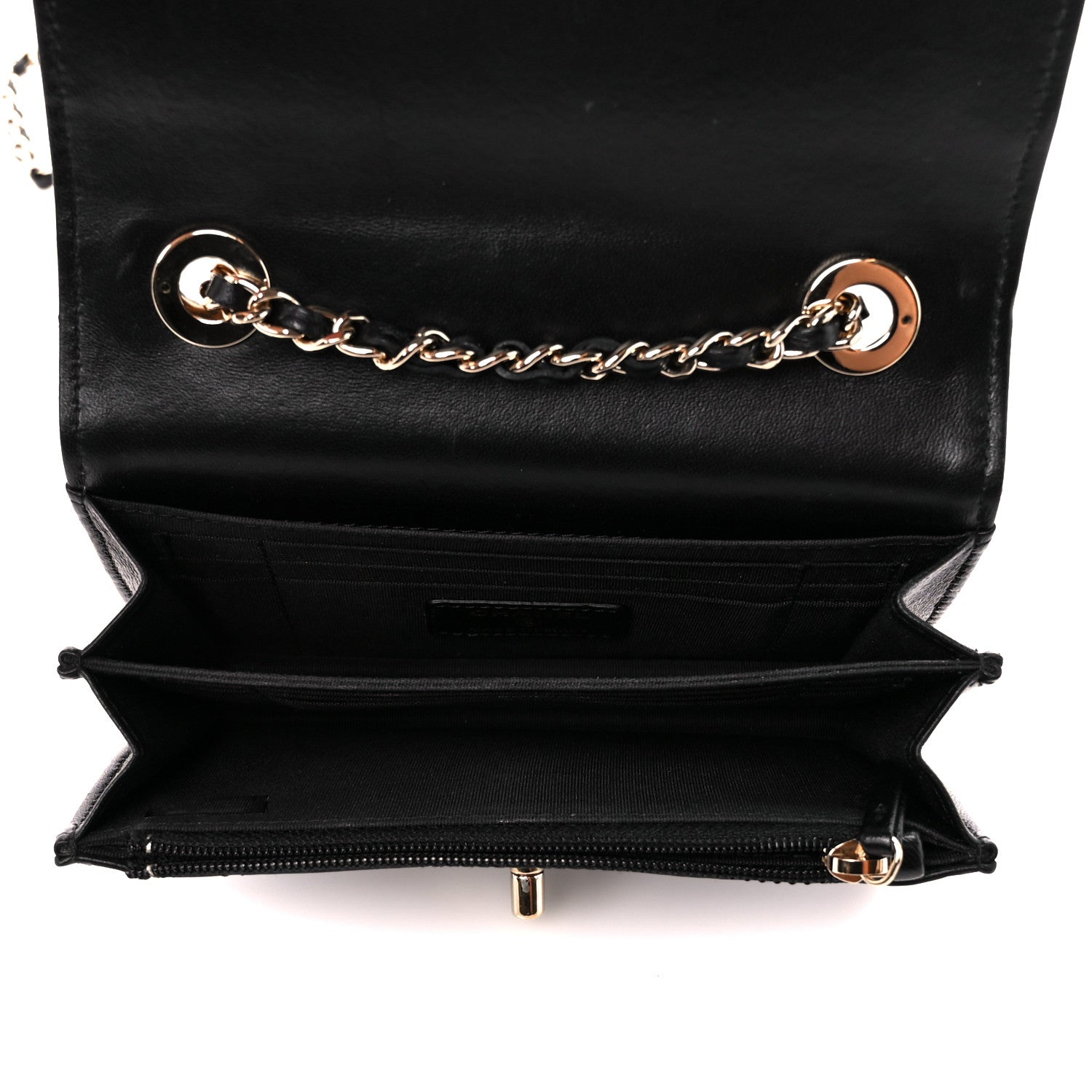 Chanel Lambskin Quilted Mini Trendy CC Wallet On Chain WOC Black 6 of 14