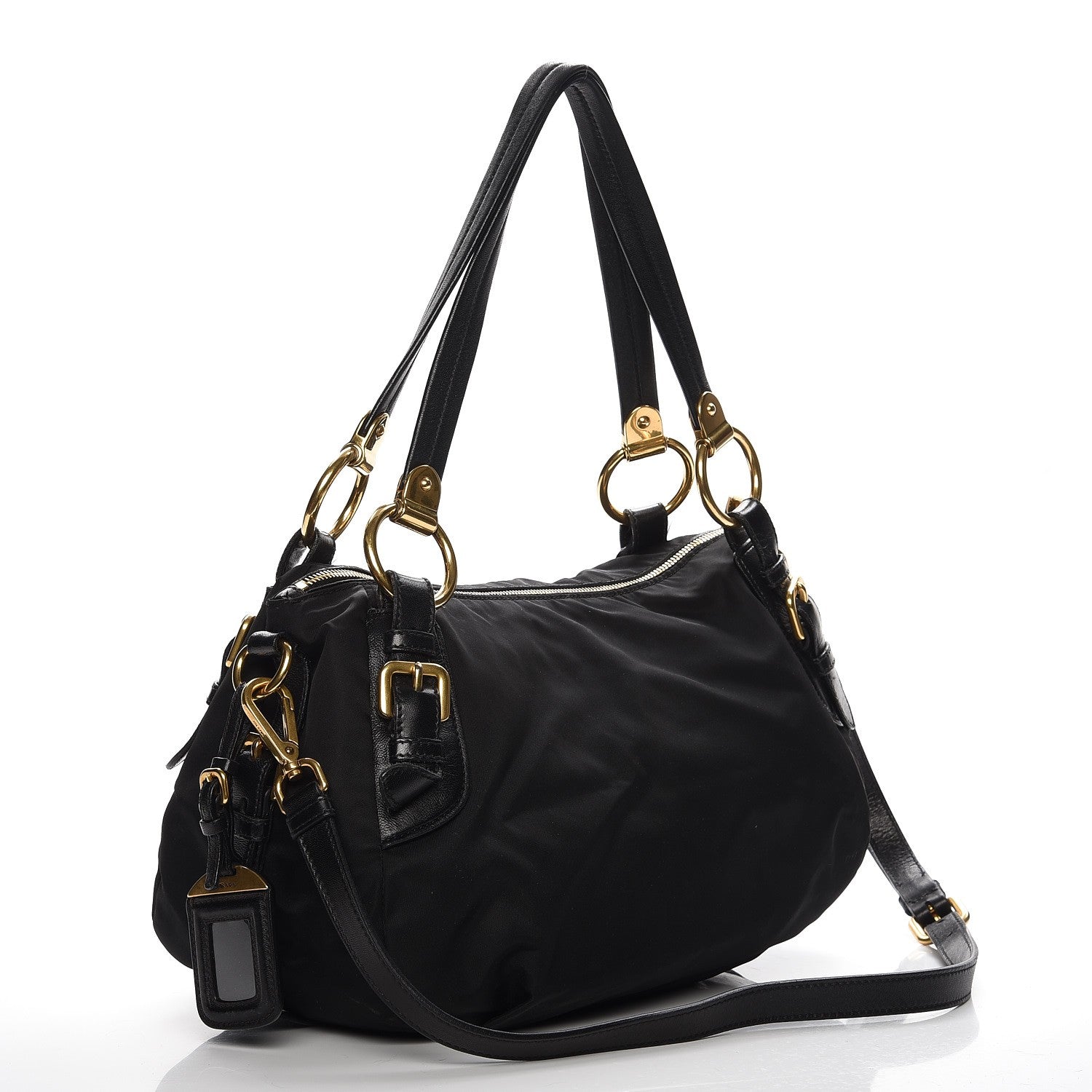 Prada Tessuto Nylon Shoulder Bag Nero Black 4 of 10