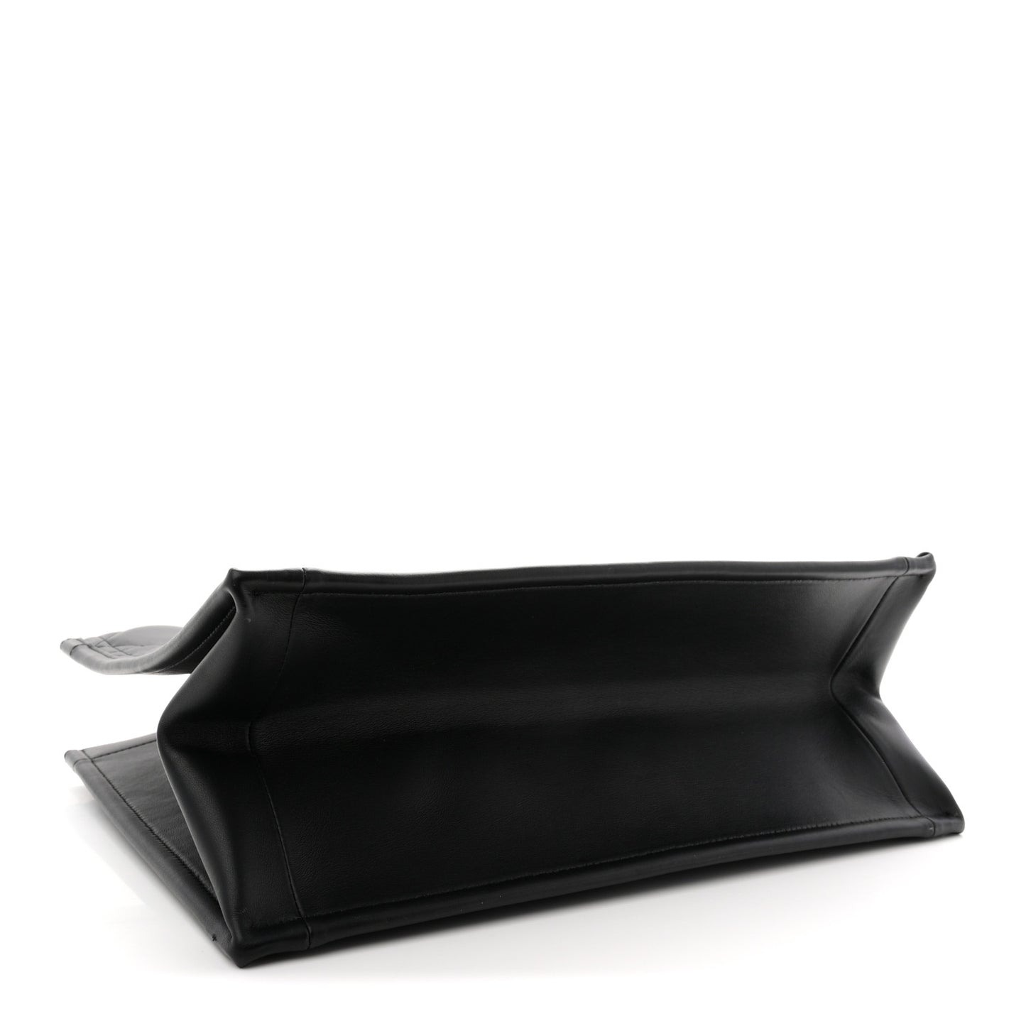 Calfskin Macro Cannage Medium Book Tote Black