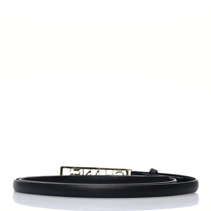 Chanel Lambskin Crystal Logo Belt 80 32 Black 2 of 7