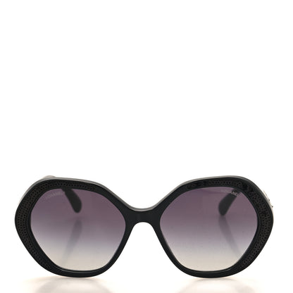 Chanel Acetate Sequin Round Sunglasses 5451-A Black 2 of 8