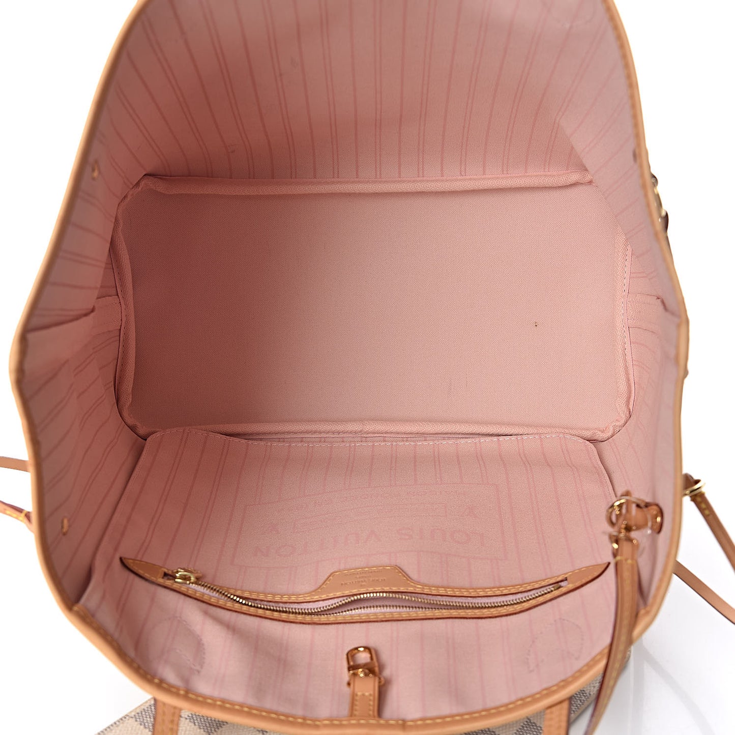 Damier Azur Neo Neverfull MM Rose Ballerine