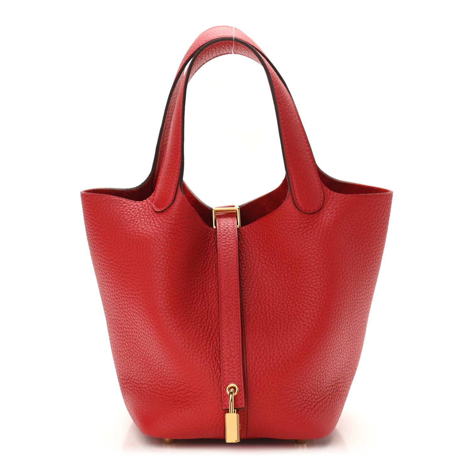 Hermes Taurillon Clemence Picotin Lock 18 PM Rouge Casaque 1 of 11