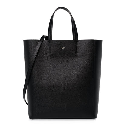 Celine Grained Calfskin Small Vertical Cabas Black 1 of 12