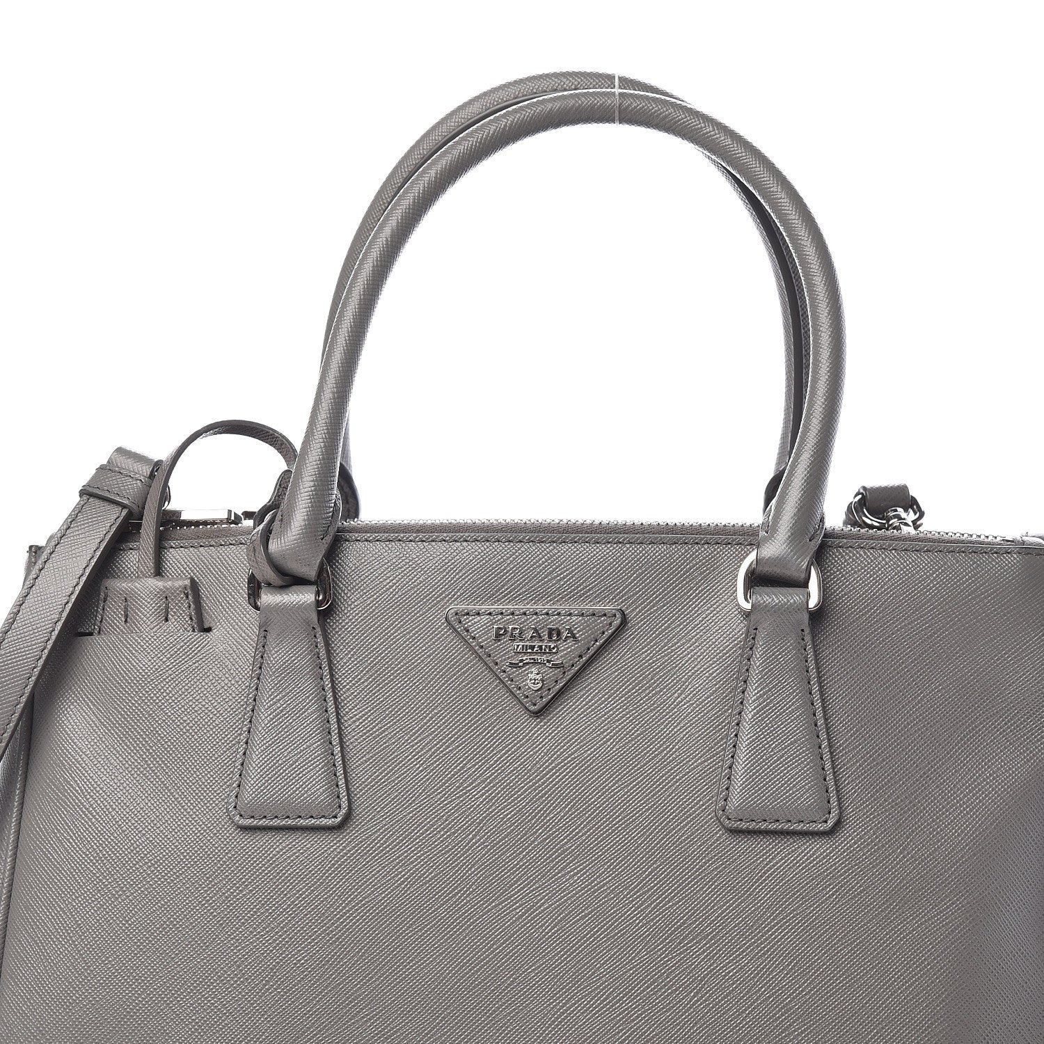 Prada Saffiano Small Galleria Double Zip Tote Marmo 11 of 18