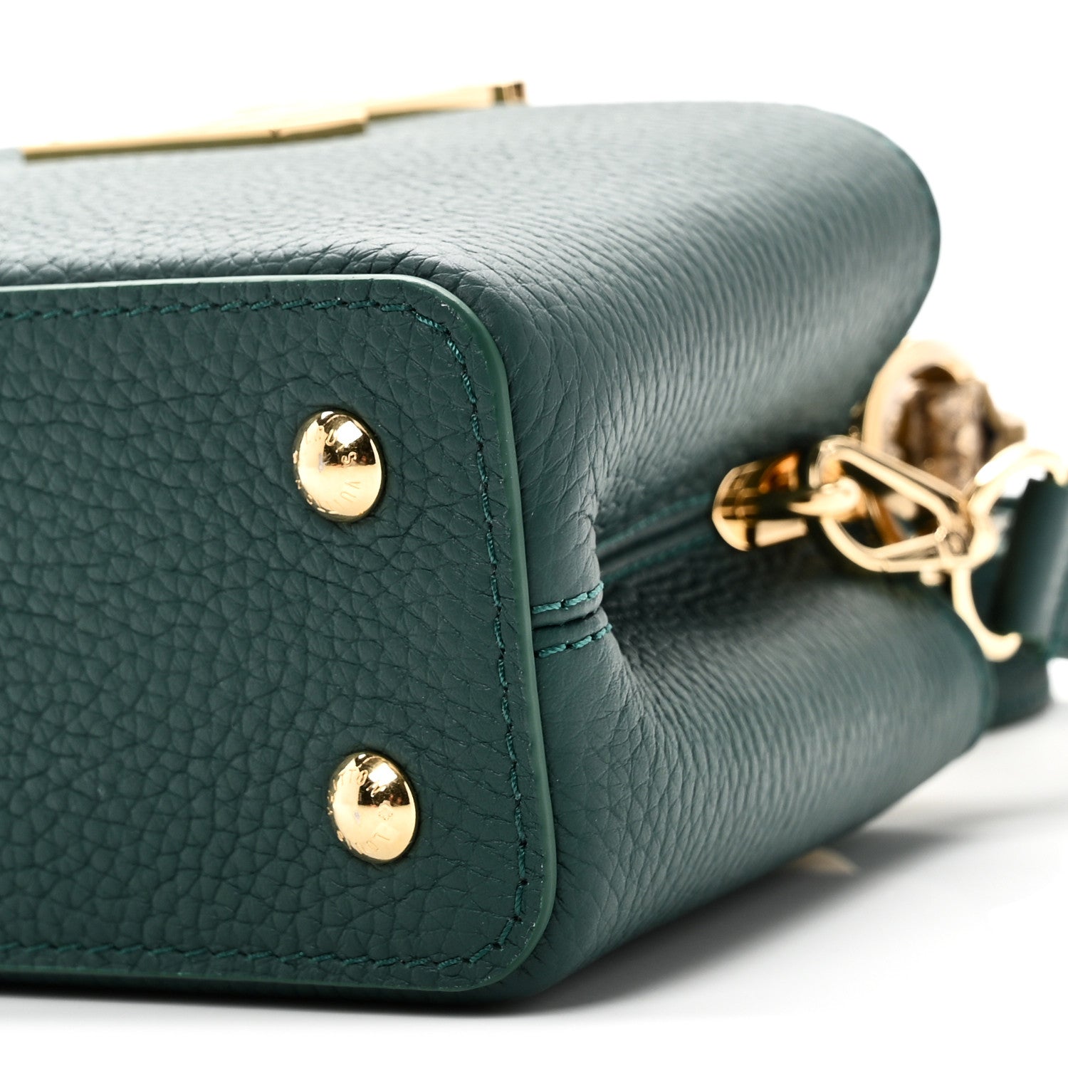 Louis Vuitton Taurillon Snakeskin Mini Capucines  Emeraude Green 9 of 10