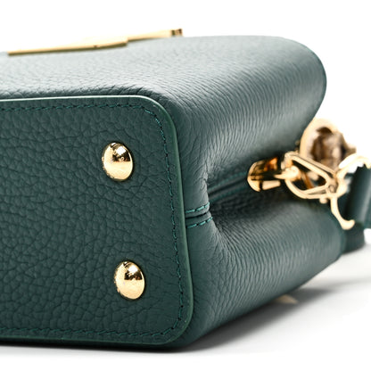 Louis Vuitton Taurillon Snakeskin Mini Capucines  Emeraude Green 9 of 10