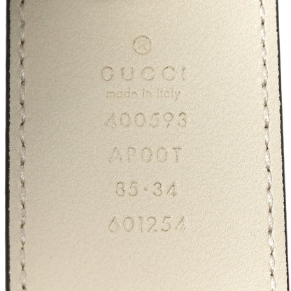 Gucci Calfskin Double G 40mm Belt 85 34 Mystic White 3 of 4