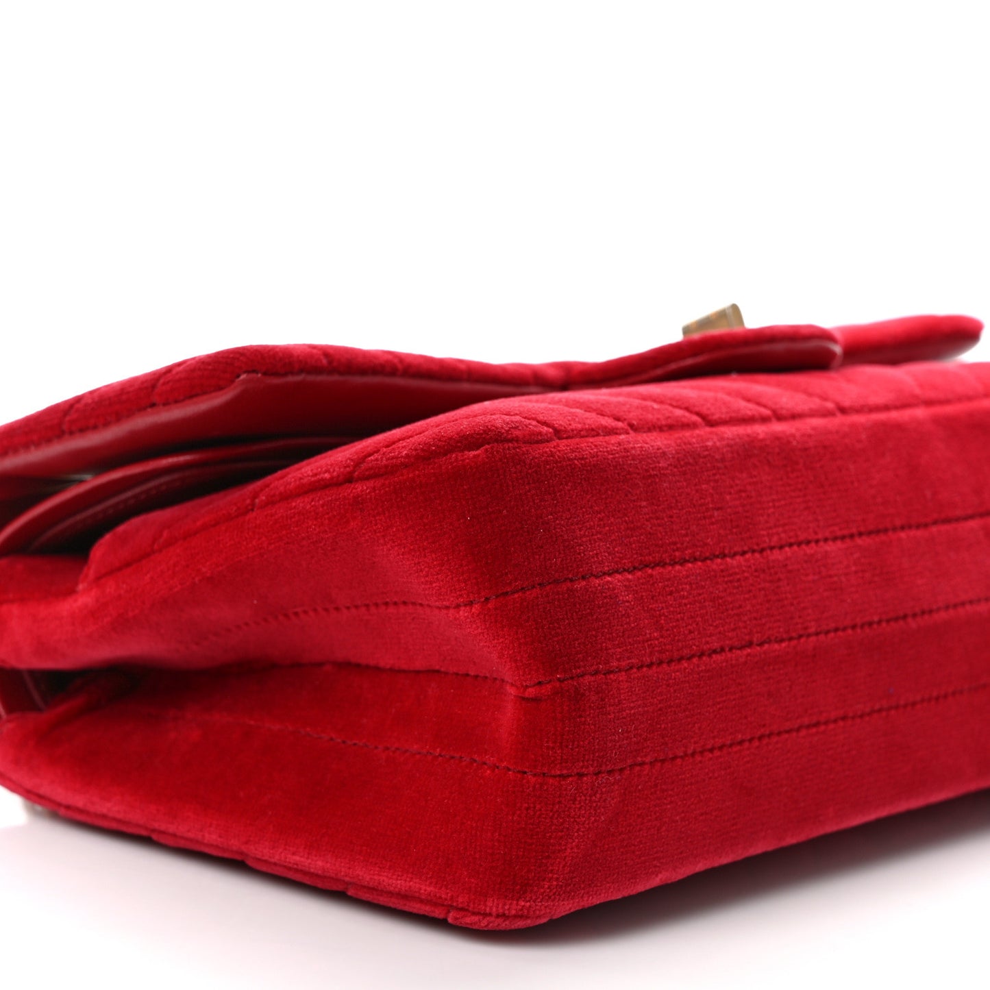Velvet Chevron Quilted 2.55 Reissue 225 Flap Red