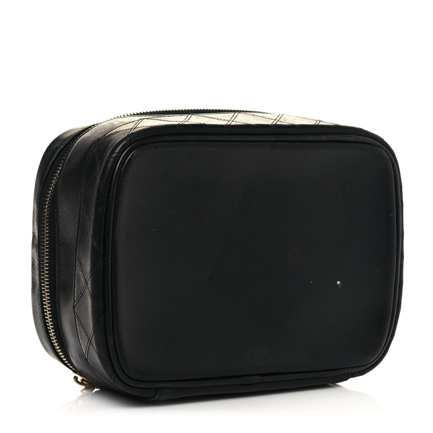 Lambskin Vanity Cosmetic Case Black