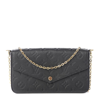 Louis Vuitton Empreinte Pochette Felicie Chain Wallet Black 1 of 11