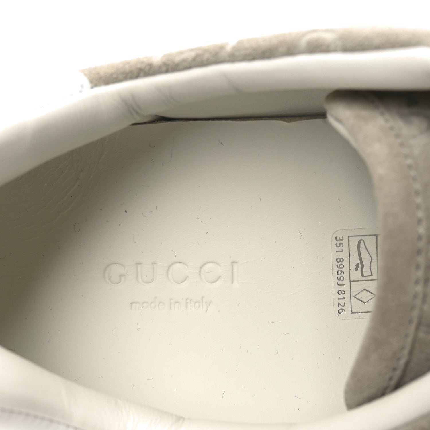 Gucci Suede Monogram Web Ace Sneakers 39 Oatmeal 7 of 8