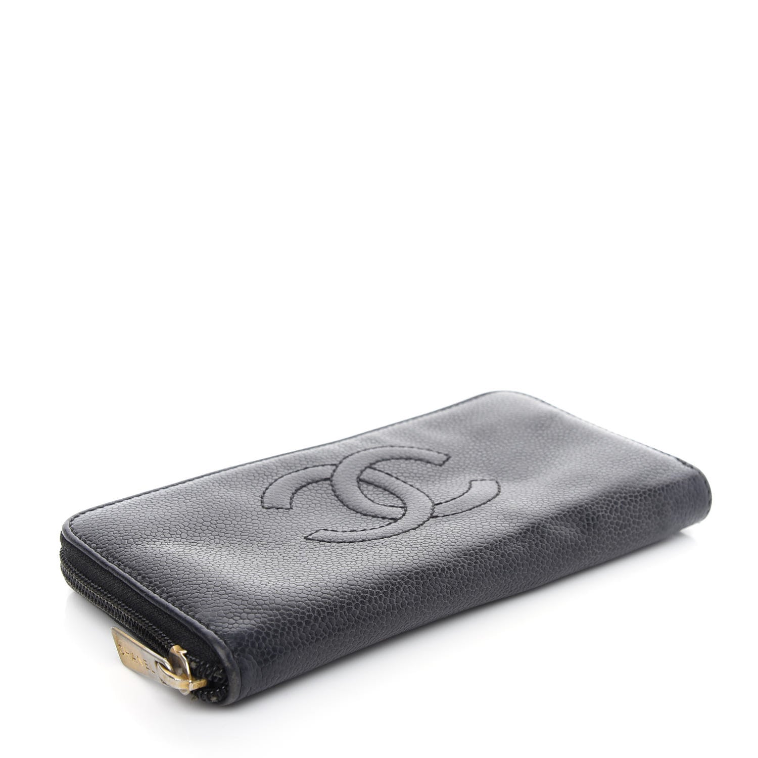 Chanel Caviar Large Timeless CC Zip Around Wallet Black 4 of 8