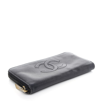 Chanel Caviar Large Timeless CC Zip Around Wallet Black 4 of 8
