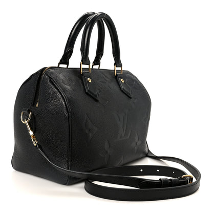 Louis Vuitton Empreinte Monogram Giant Speedy Bandouliere 25 Black 4 of 10