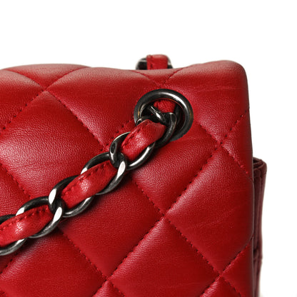 Chanel Lambskin Quilted Jumbo Double Flap Red 11 of 13