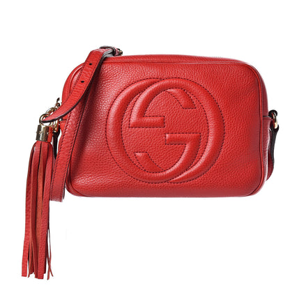 Gucci Pebbled Calfskin Small Soho Disco Bag Tabasco Red 1 of 20