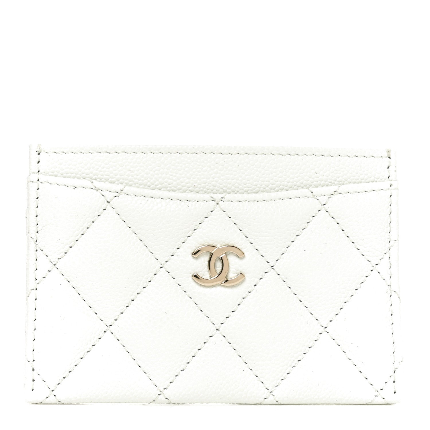 Chanel Caviar Quilted Card Holder Light Blue 1 of 9