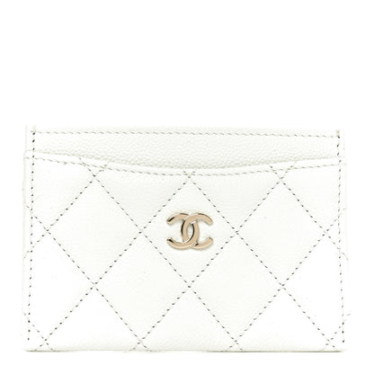 Chanel Caviar Quilted Card Holder Light Blue 1 of 9