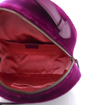 Gucci Velvet Matelasse GG Marmont Dome Backpack Fuchsia Violet Cyclamen 4 of 10
