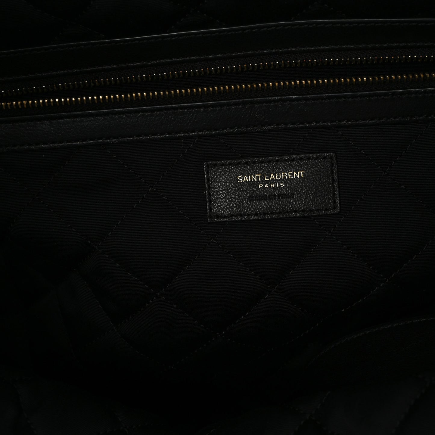 Calfskin Quilted ES Giant Travel Bag Black