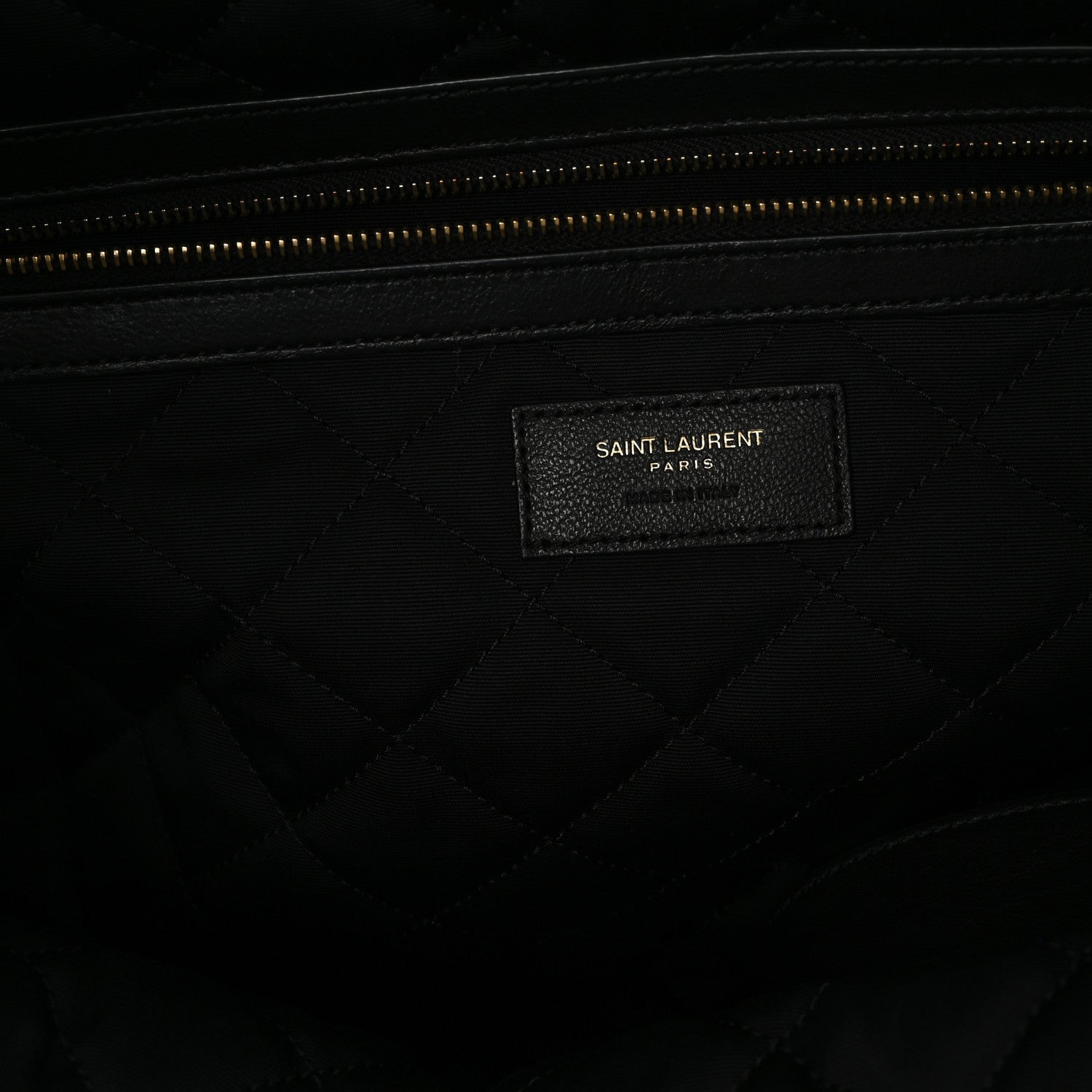 Saint Laurent Calfskin Quilted ES Giant Travel Bag Black 5 of 10