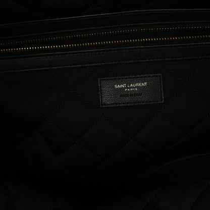 Saint Laurent Calfskin Quilted ES Giant Travel Bag Black 5 of 10
