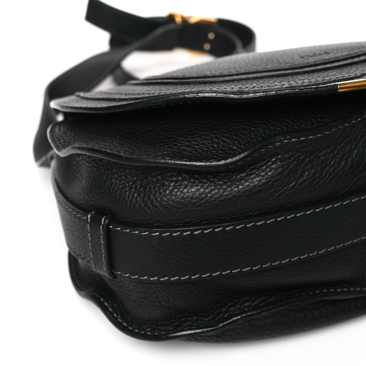 Chloe Calfskin Medium Marcie Round Crossbody Bag Black 8 of 10