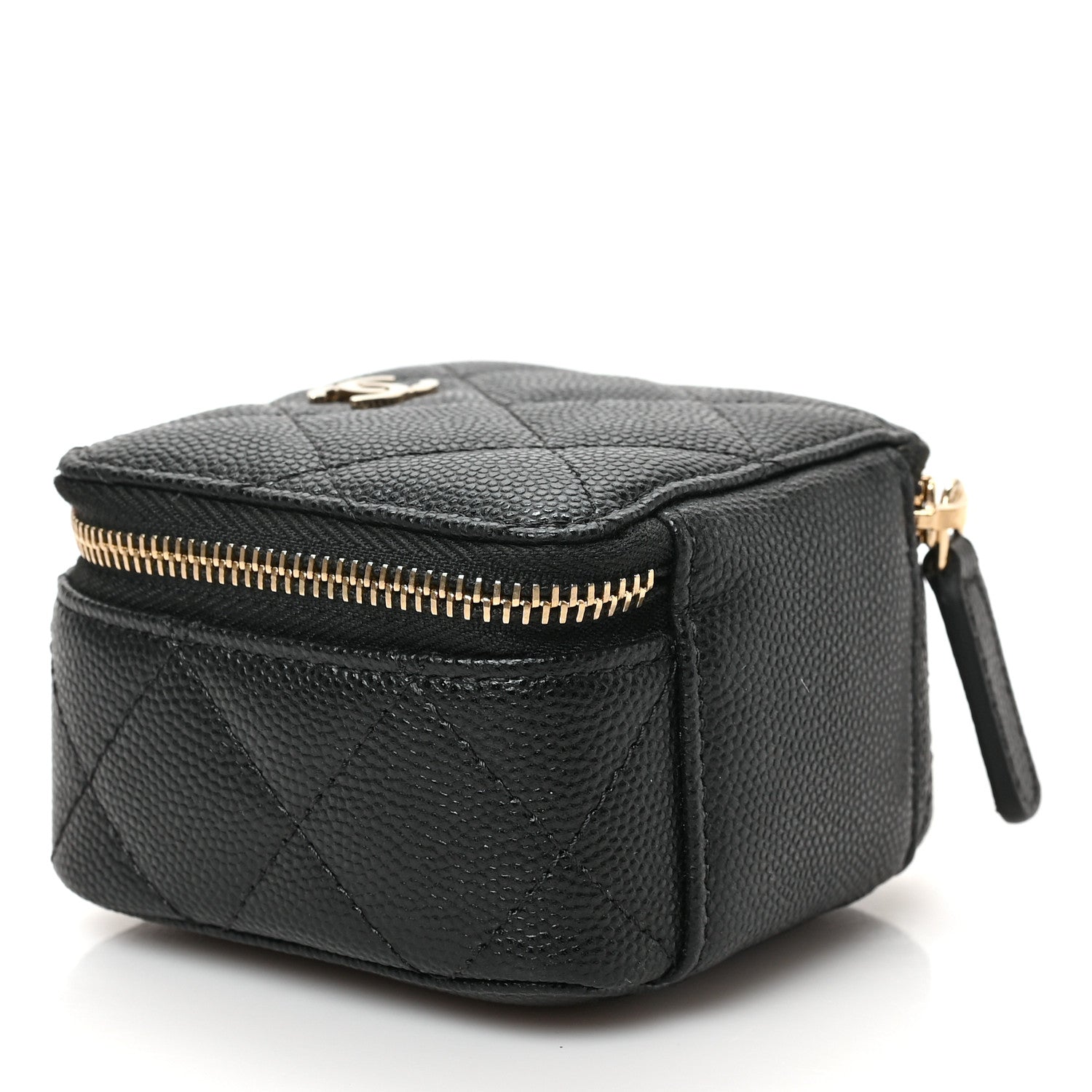 Chanel Caviar Quilted Jewelry Travel Case Black 4 of 6