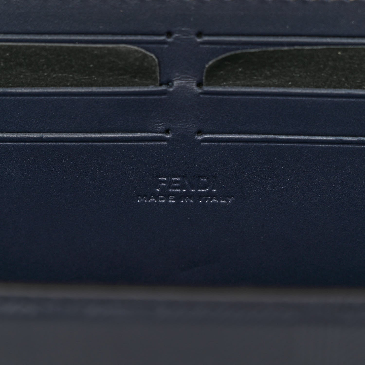 Fendi Vitello King FF Lines Embossed Baguette Soft Trunk Midnight 6 of 9
