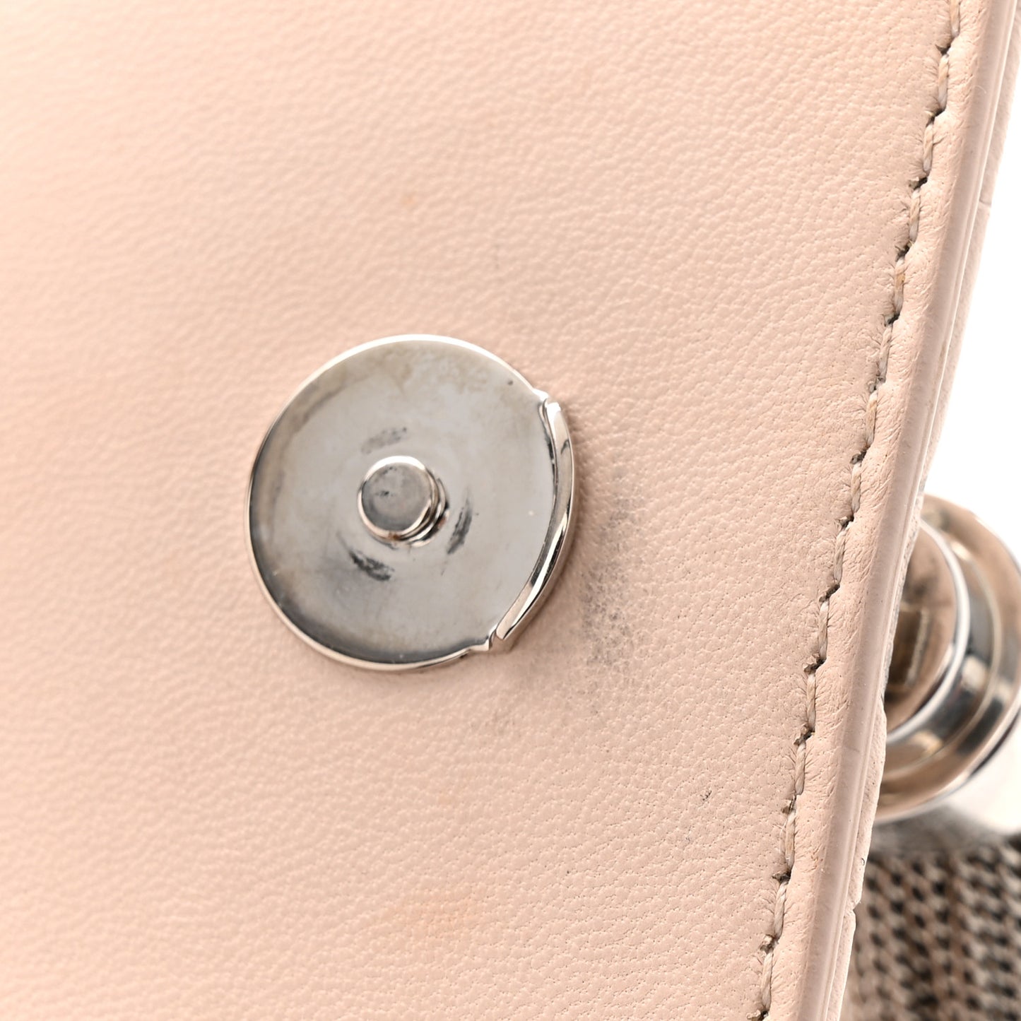 Calfskin Crocodile Embossed Kate Monogram Tassel Chain Wallet Marble Pink