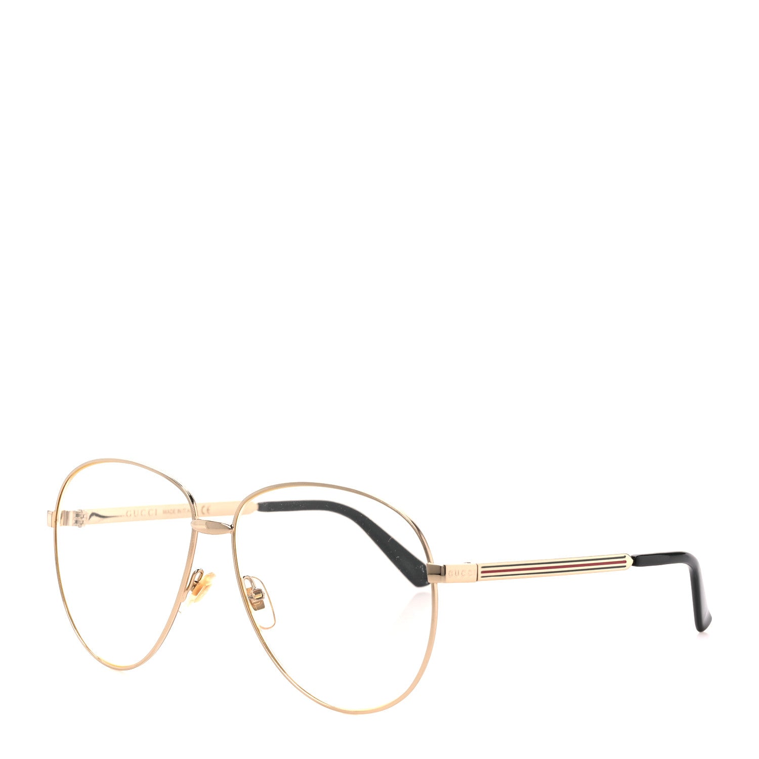Gucci Aviator Eyeglasses GG0138S Gold Black 1 of 8