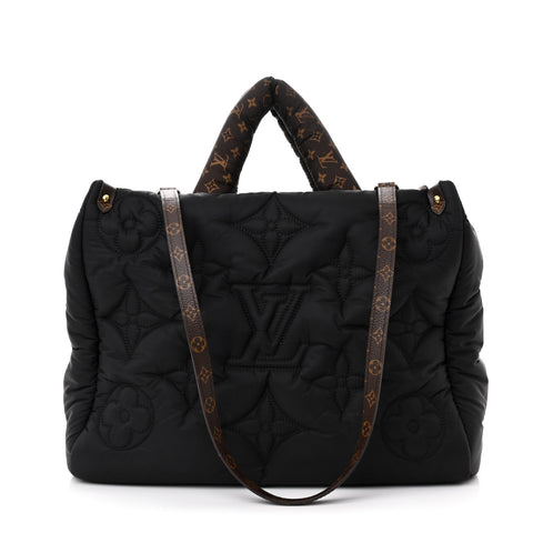 Econyl Monogram Pillow Giant Onthego MM Black