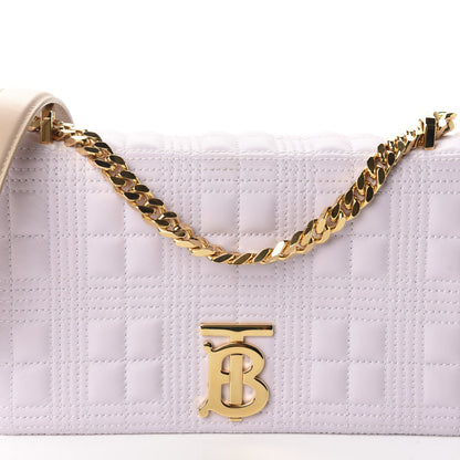 Burberry Lambskin Quilted Small Lola Bag Pale Thistle Soft Fawn 10 of 10