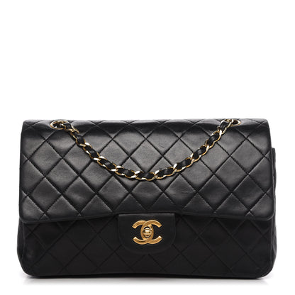 Chanel Lambskin Quilted Medium Double Flap Black 1 of 10