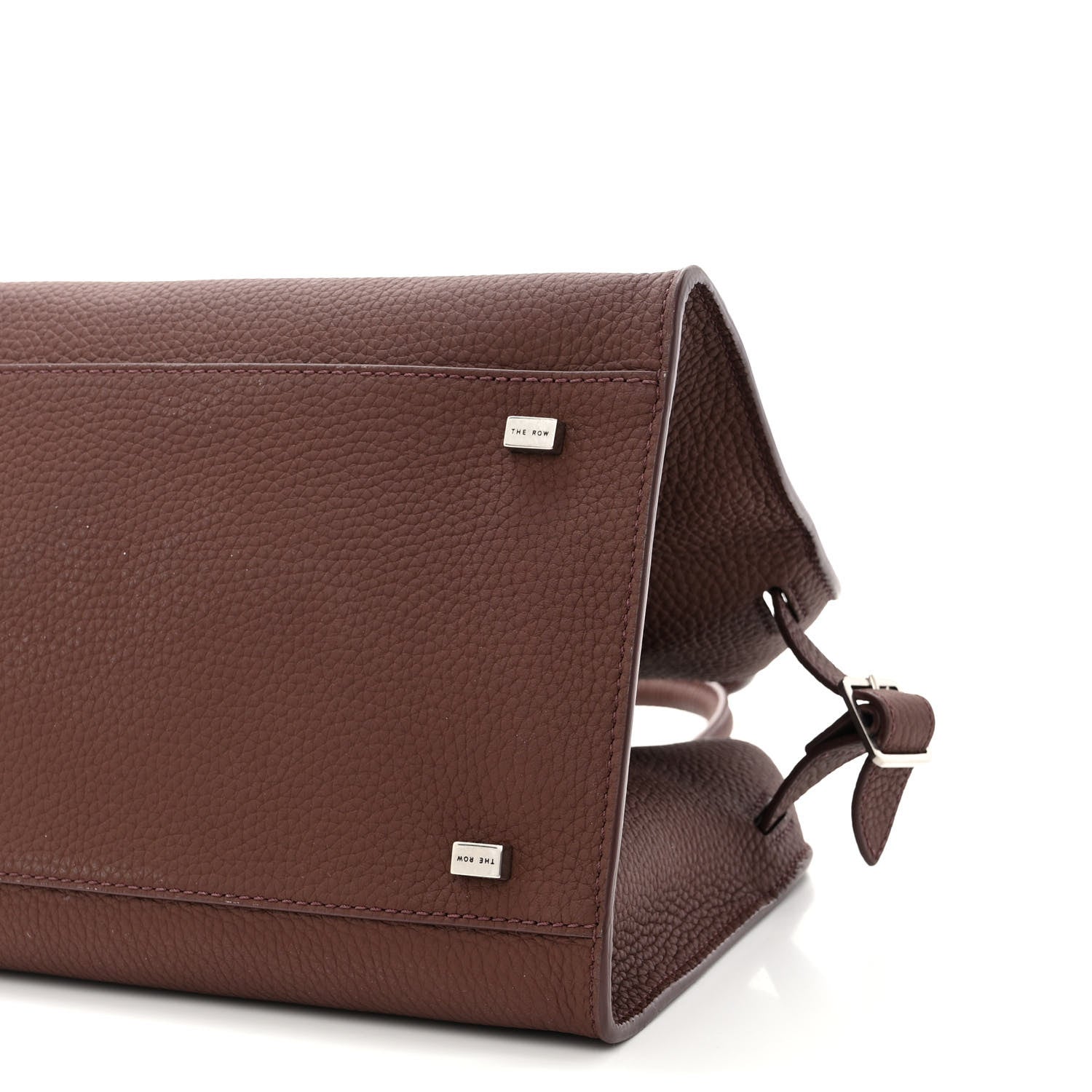 The Row Grained Calfskin Soft Margaux 10 Bag Dark Mocha 9 of 9