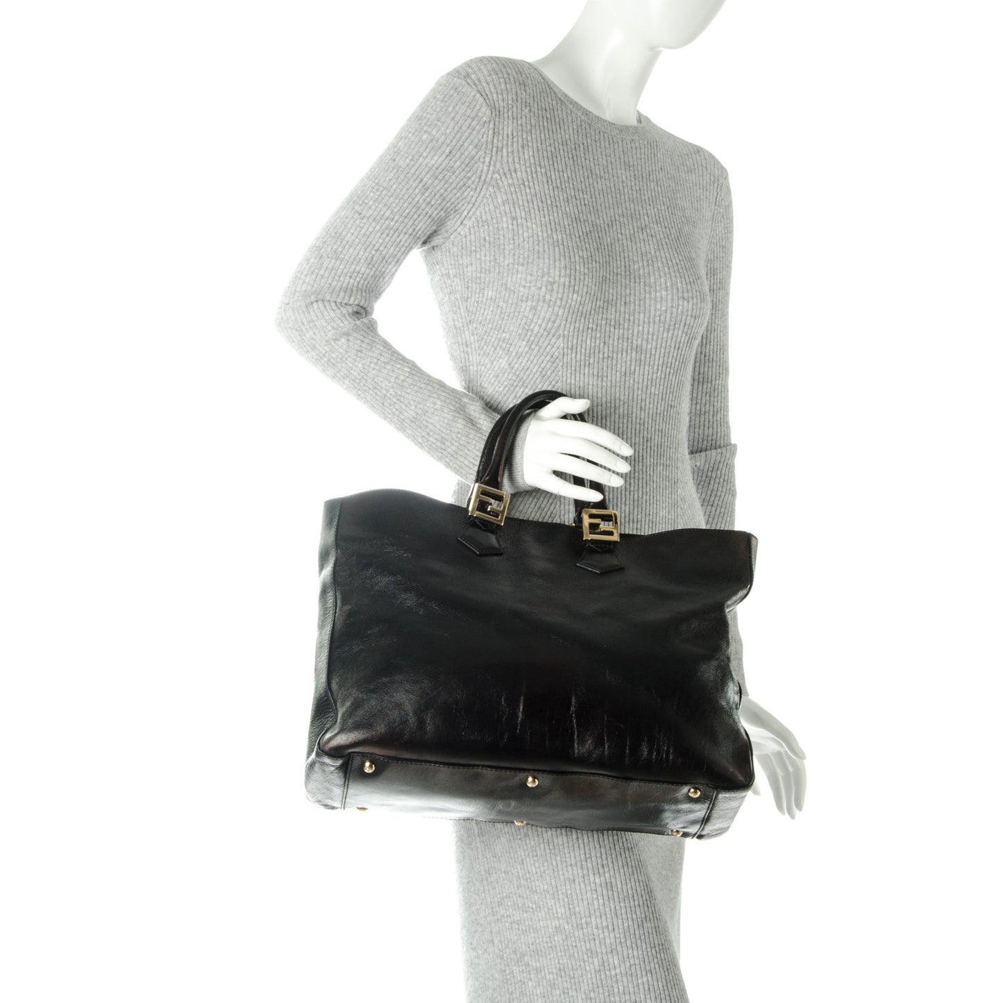 Vitello Acqua Large Twins Tote Black