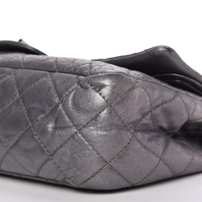 Chanel Metallic Aged Calfskin Quilted 2.55 Reissue 226 Flap Dark Silver 7 of 13