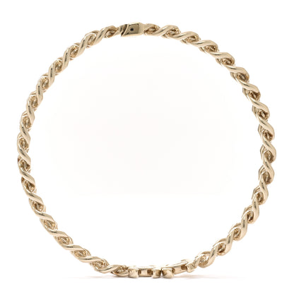 Chanel Metal CC Chain Link Choker Necklace L Gold 4 of 6