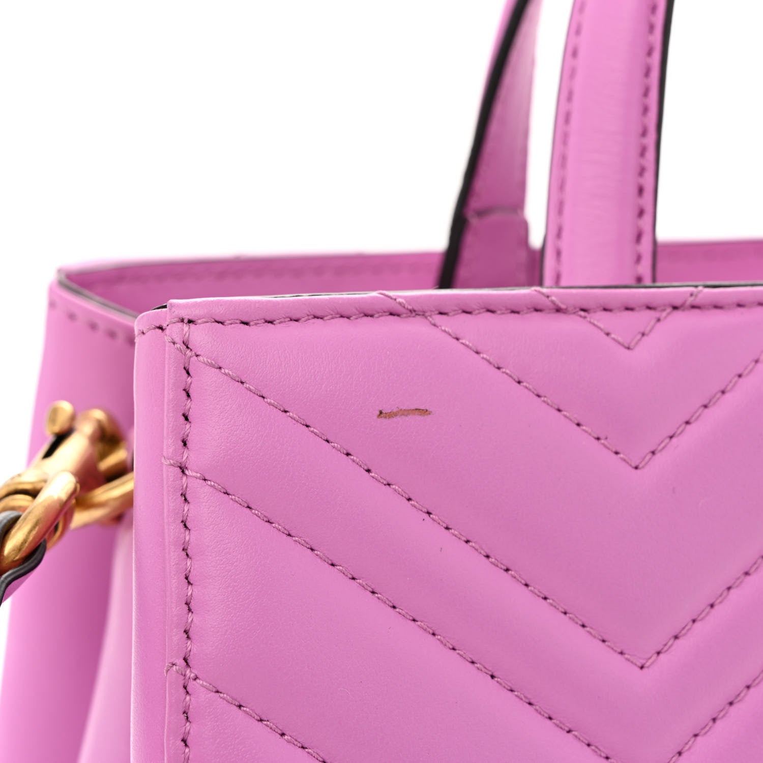 Gucci Calfskin Matelasse Small GG Marmont Tote Candy Mousse 12 of 12