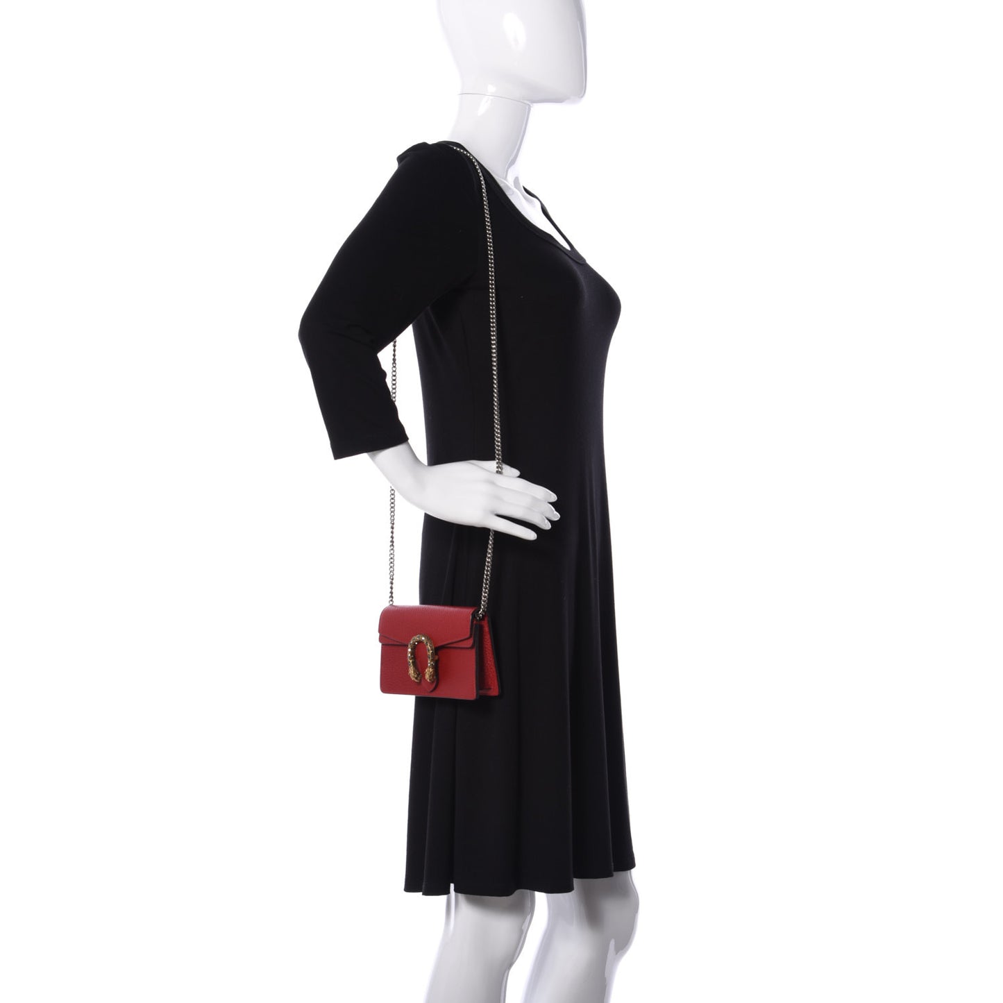 Calfskin Super Mini Dionysus Shoulder Bag Hibiscus Red